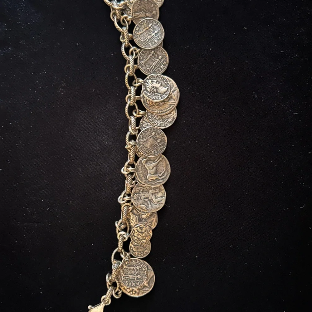 Silpada Silver Coin Charm Bracelet - Picture 2 of 2